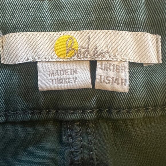 Boden 14 Sage Green Khaki Pants Tapered leg high waist - Picture 6 of 8